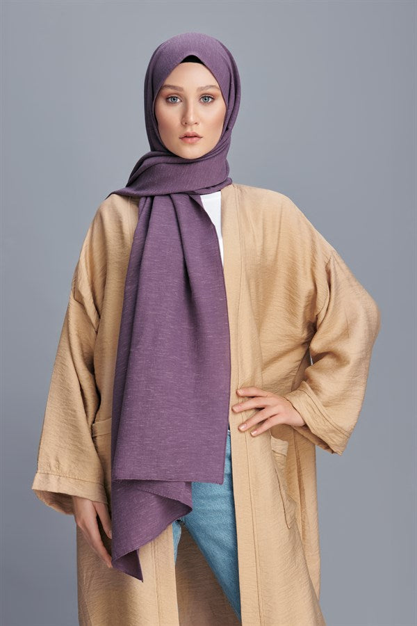 Leinen Schal Violett – Sahara Moda