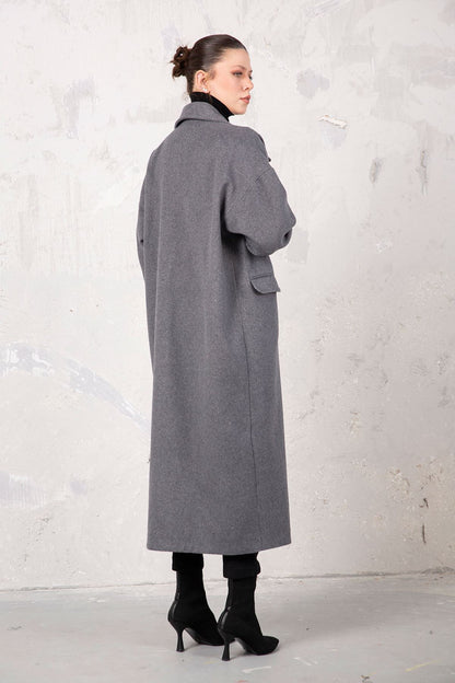 Lea Oversize Mantel Antrazit