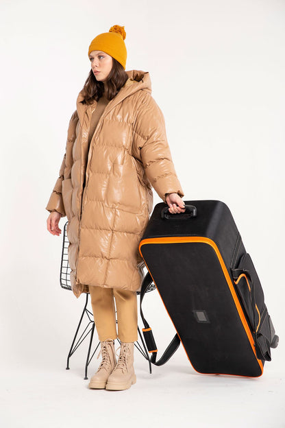 Kunstleder Puffer Mantel