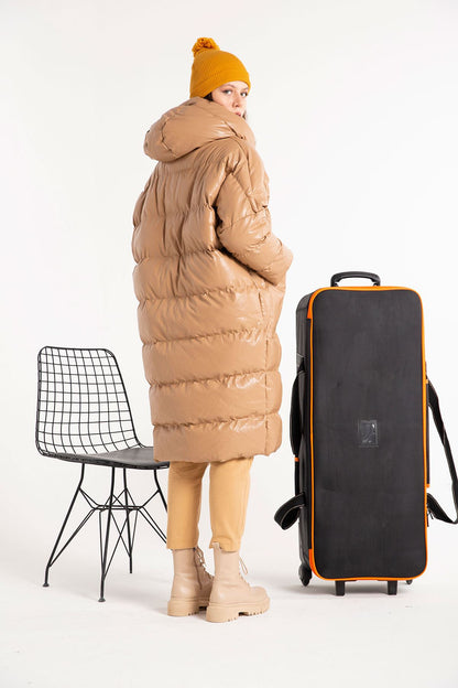 Kunstleder Puffer Mantel