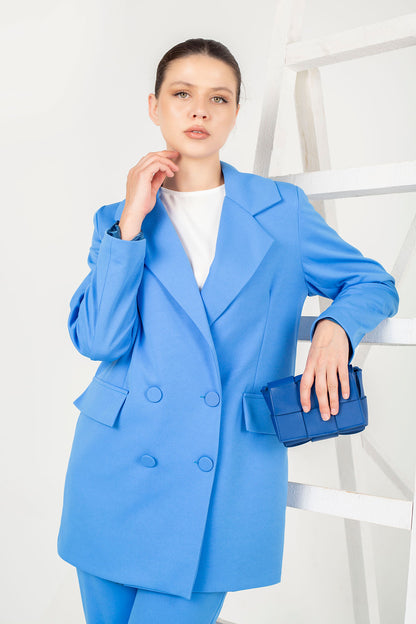 Damen Hosenanzug Blau